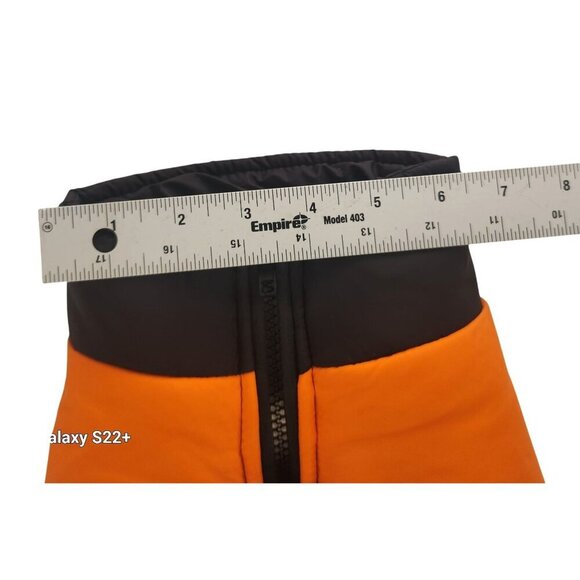 Adjustable Two-Tone Padded Dog Jacket With Zipper & D-Ring Leash Attachment - Picture 11 of 12